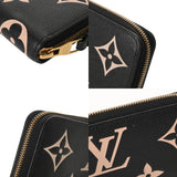 LOUIS VUITTON ルイヴィトン モノグラムアンプラント ジッピーウォレット ブラック/ベージュ M80481 レディース レザー 長財布 Bランク 中古 銀蔵
