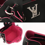 LOUIS VUITTON ルイヴィトン ロックミー バケット ノワール/ホットピンク M54677 レディース レザー ショルダーバッグ Aランク 中古 銀蔵