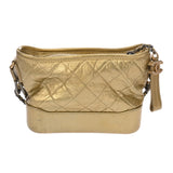 CHANEL シャネル ガブリエル スモールホーボー ゴールド A91810 レディース カーフ ショルダーバッグ Bランク 中古 銀蔵