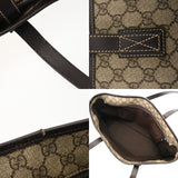 GUCCI グッチ トートバッグ ダークブラウン 211137 レディース キャンバス レザー トートバッグ ABランク 中古 銀蔵
