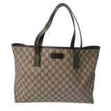 GUCCI グッチ トートバッグ ダークブラウン 211137 レディース キャンバス レザー トートバッグ ABランク 中古 銀蔵