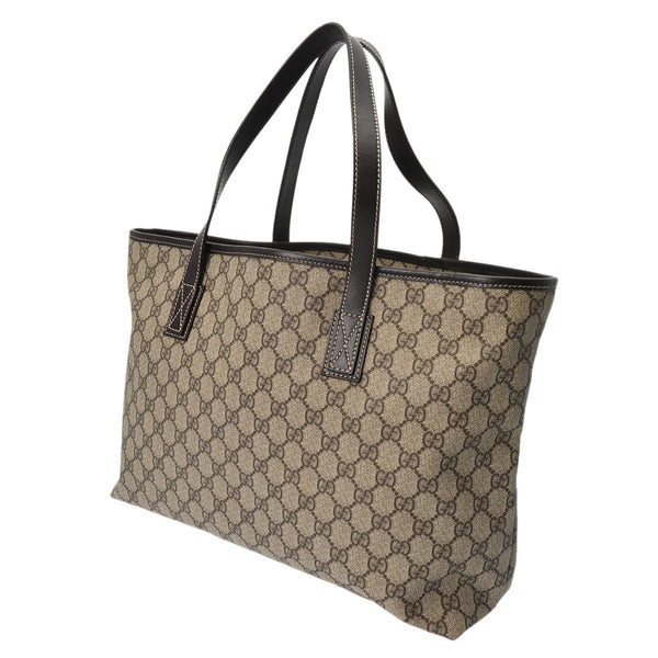GUCCI グッチ トートバッグ ダークブラウン 211137 レディース キャンバス レザー トートバッグ ABランク 中古 銀蔵