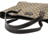 GUCCI グッチ トートバッグ ダークブラウン 211137 レディース キャンバス レザー トートバッグ ABランク 中古 銀蔵