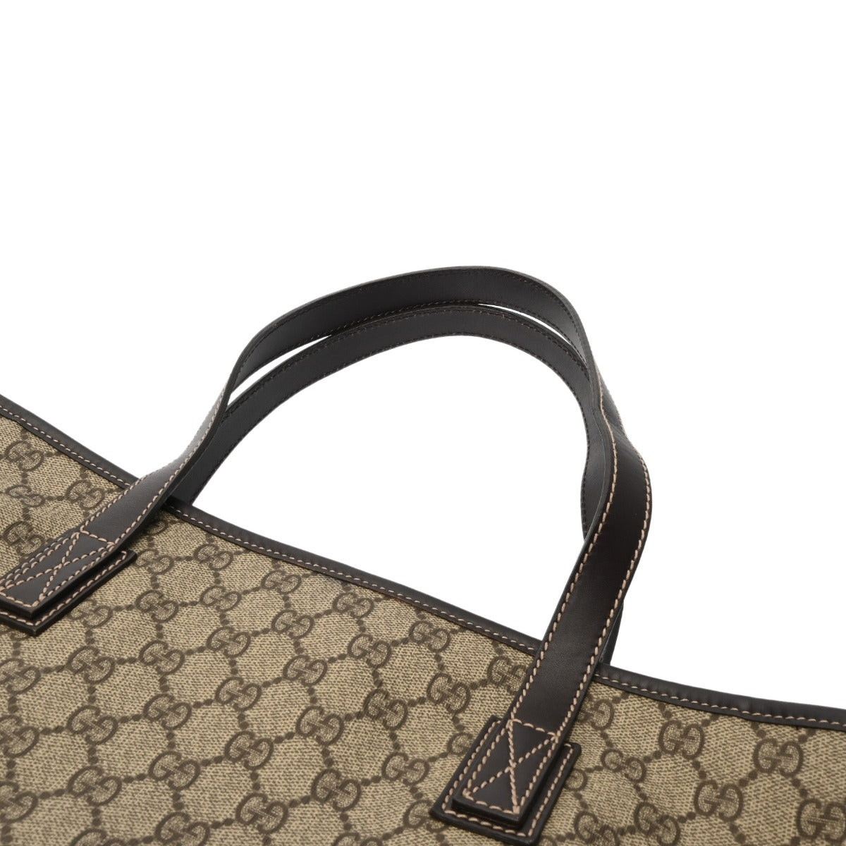 【美品！】GUCCIグッチ トートバッグGGキャンバス×レザーダークブラウン GUCCI グッチ トートバッグ ダークブラウン 211137 レディース