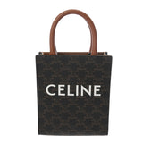 CELINE セリーヌ トリオンフキャンバス バーティカルカバ ミニ タン 1914372BZK レディース PVC レザー トートバッグ Aランク 中古 銀蔵