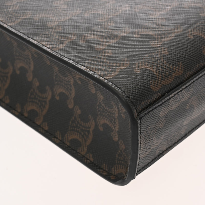 CELINE セリーヌ トリオンフキャンバス バーティカルカバ ミニ タン 1914372BZK レディース PVC レザー トートバッグ Aランク 中古 銀蔵