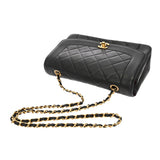 CHANEL シャネル マトラッセ ダイアナ 25cm チェーンショルダー ブラック A01165 レディース ラムスキン ショルダーバッグ Bランク 中古 銀蔵