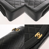 CHANEL シャネル マトラッセ ダイアナ 25cm チェーンショルダー ブラック A01165 レディース ラムスキン ショルダーバッグ Bランク 中古 銀蔵