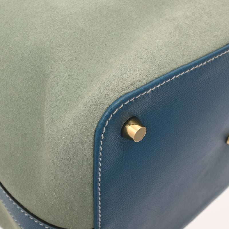 HERMES エルメス ツールボックス 26 2WAY ブルータラソ □R刻印(2014年頃) レディース エバーカラー ハンドバッグ ABランク 中古 銀蔵