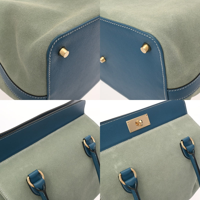 HERMES エルメス ツールボックス 26 2WAY ブルータラソ □R刻印(2014年頃) レディース エバーカラー ハンドバッグ ABランク 中古 銀蔵