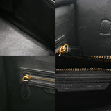 CELINE セリーヌ ラゲージ マイクロショッパー ブラック/ホワイト/ベージュ 189793 レディース ドラムドカーフ ハンドバッグ Bランク 中古 銀蔵