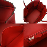 HERMES エルメス バーキン 35 ルージュピマン ルージュクー D刻印(2019年頃) ユニセックス ヴォースイフト ハンドバッグ Aランク 中古 銀蔵