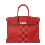 HERMES エルメス バーキン 35 ルージュピマン ルージュクー D刻印(2019年頃) ユニセックス ヴォースイフト ハンドバッグ Aランク 中古 銀蔵