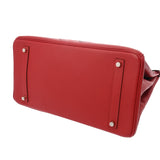 HERMES エルメス バーキン 35 ルージュピマン ルージュクー D刻印(2019年頃) ユニセックス ヴォースイフト ハンドバッグ Aランク 中古 銀蔵