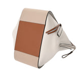LOEWE ロエベ ハンモック スモール ホワイト/ベージュ/ブラウン レディース レザー 2WAYバッグ ABランク 中古 銀蔵