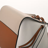 LOEWE ロエベ ハンモック スモール ホワイト/ベージュ/ブラウン レディース レザー 2WAYバッグ ABランク 中古 銀蔵