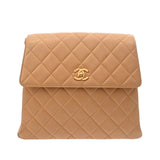 CHANEL シャネル マトラッセ セミショルダー ベージュ レディース ラムスキン ショルダーバッグ Bランク 中古 銀蔵