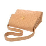 CHANEL シャネル マトラッセ セミショルダー ベージュ レディース ラムスキン ショルダーバッグ Bランク 中古 銀蔵