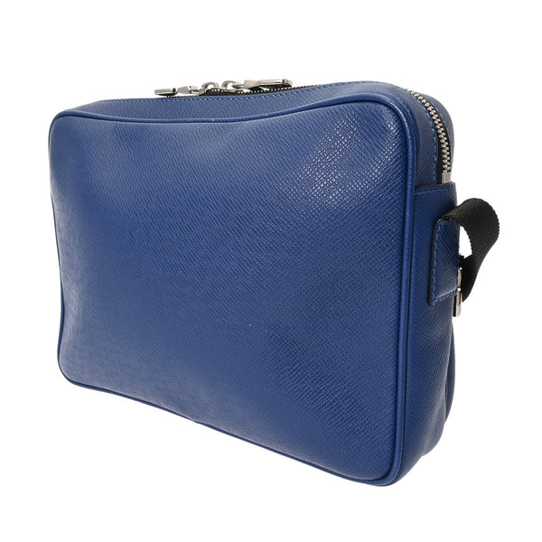 LOUIS VUITTON ルイヴィトン タイガ アウトドア メッセンジャー PM コバルト M33437 メンズ レザー ショルダーバッグ Bランク 中古 銀蔵