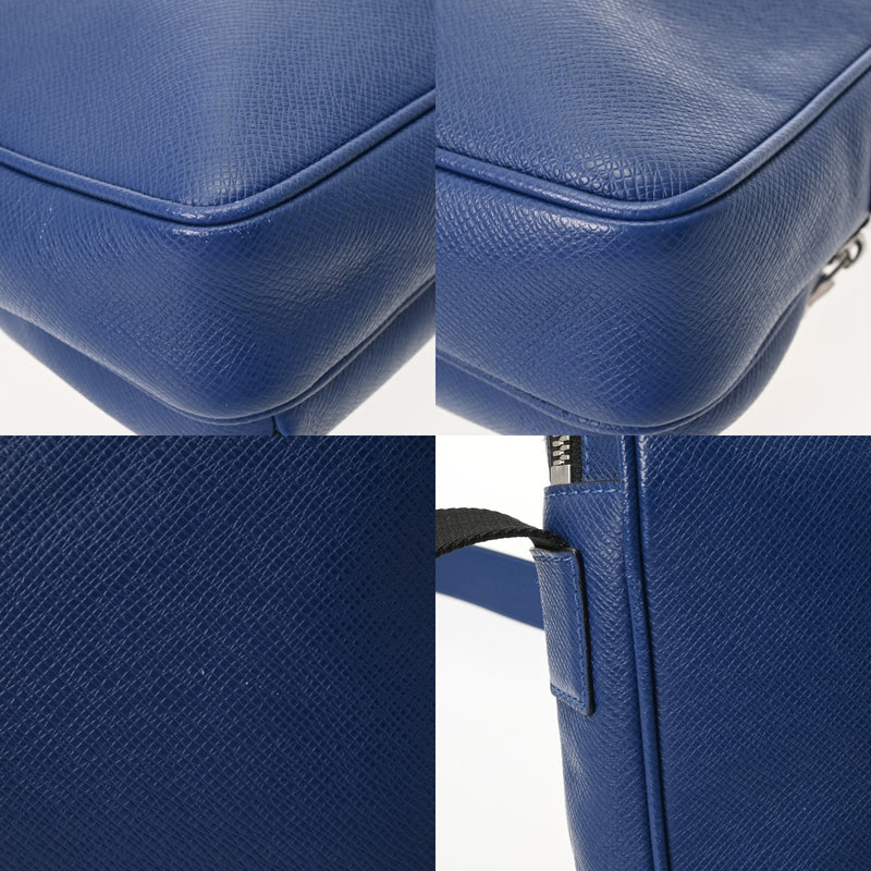 LOUIS VUITTON ルイヴィトン タイガ アウトドア メッセンジャー PM コバルト M33437 メンズ レザー ショルダーバッグ Bランク 中古 銀蔵