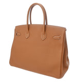 HERMES エルメス バーキン 35 ゴールド X刻印(2016年頃) ユニセックス トゴ ハンドバッグ Aランク 中古 銀蔵