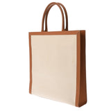 CELINE セリーヌ バーティカルカバ ラージ ホワイト/タン 190402BNZ.02NT レディース キャンバス カーフ トートバッグ ABランク 中古 銀蔵