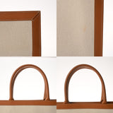 CELINE セリーヌ バーティカルカバ ラージ ホワイト/タン 190402BNZ.02NT レディース キャンバス カーフ トートバッグ ABランク 中古 銀蔵