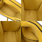 CELINE セリーヌ ラゲージ ナノ イエロー 189243 レディース ドラムドカーフ ハンドバッグ Bランク 中古 銀蔵