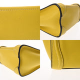 CELINE セリーヌ ラゲージ ナノ イエロー 189243 レディース ドラムドカーフ ハンドバッグ Bランク 中古 銀蔵