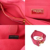 PRADA プラダ カナパ ラージ トート ピンク 1BG642 レディース キャンバス ハンドバッグ Bランク 中古 銀蔵