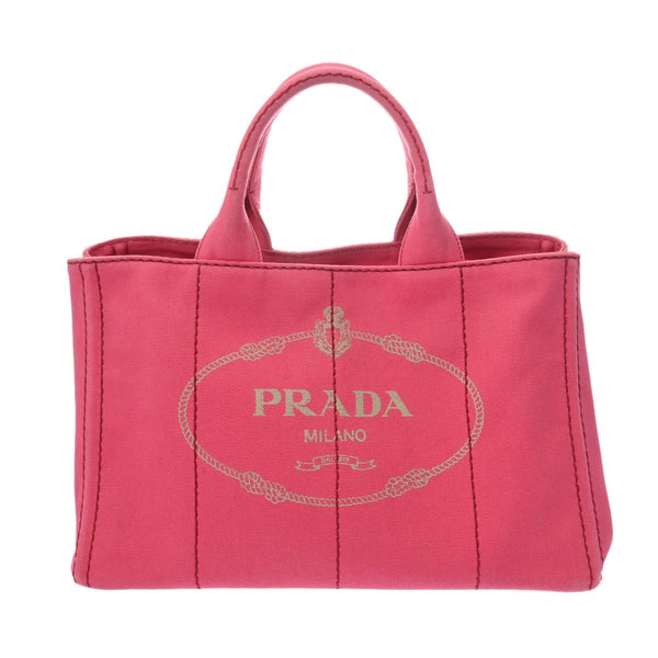 PRADA プラダ カナパ ラージ トート ピンク 1BG642 レディース キャンバス ハンドバッグ Bランク 中古 銀蔵