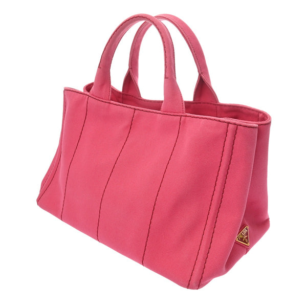 PRADA プラダ カナパ ラージ トート ピンク 1BG642 レディース キャンバス ハンドバッグ Bランク 中古 銀蔵