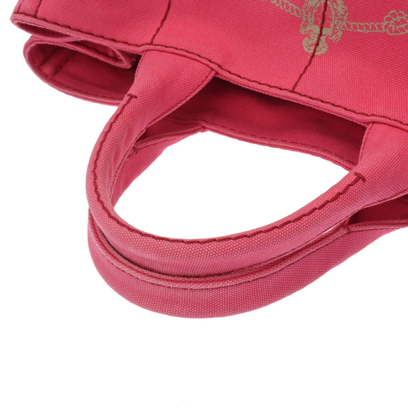 PRADA プラダ カナパ ラージ トート ピンク 1BG642 レディース キャンバス ハンドバッグ Bランク 中古 銀蔵