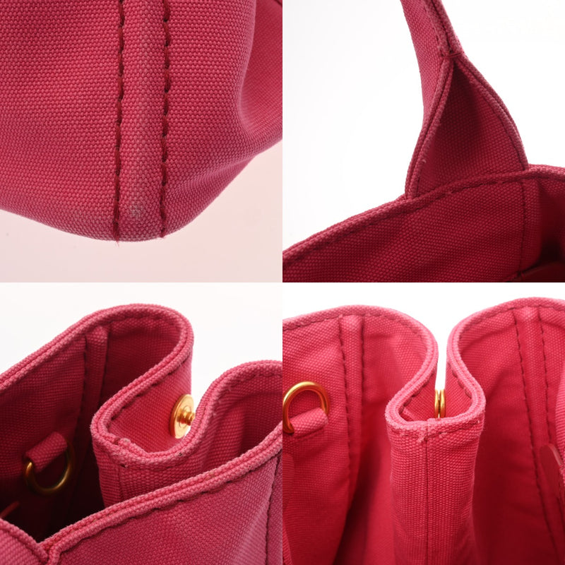 PRADA プラダ カナパ ラージ トート ピンク 1BG642 レディース キャンバス ハンドバッグ Bランク 中古 銀蔵