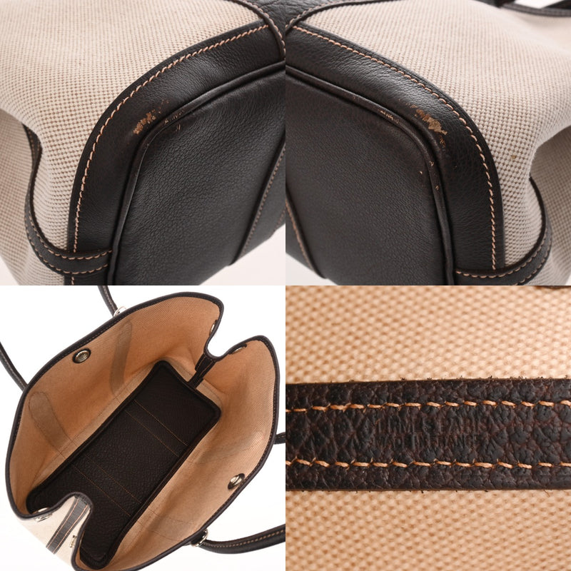 HERMES エルメス ガーデンパーティ TPM マロン □I刻印(2005年頃) レディース トワルアッシュ ブッフルスキッパー ハンドバッグ Bランク 中古 銀蔵