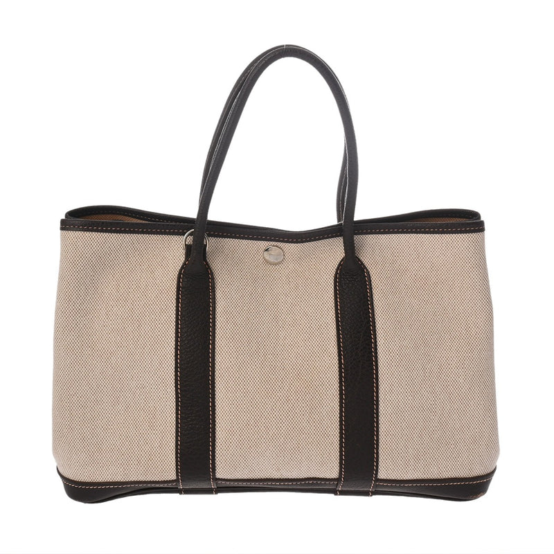 HERMES エルメス ガーデンパーティ TPM マロン □I刻印(2005年頃) レディース トワルアッシュ ブッフルスキッパー ハンドバッグ Bランク 中古 銀蔵