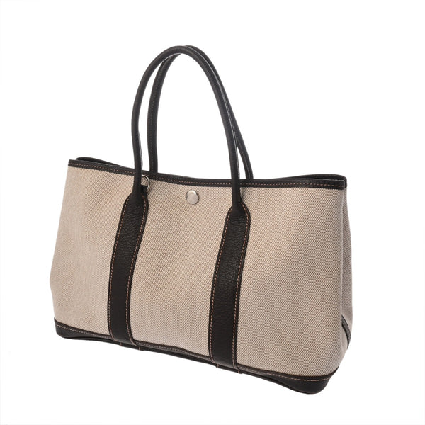 HERMES エルメス ガーデンパーティ TPM マロン □I刻印(2005年頃) レディース トワルアッシュ ブッフルスキッパー ハンドバッグ Bランク 中古 銀蔵