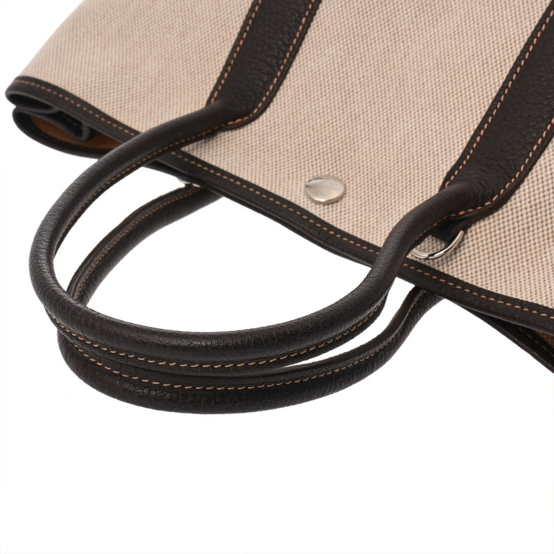 HERMES エルメス ガーデンパーティ TPM マロン □I刻印(2005年頃) レディース トワルアッシュ ブッフルスキッパー ハンドバッグ Bランク 中古 銀蔵