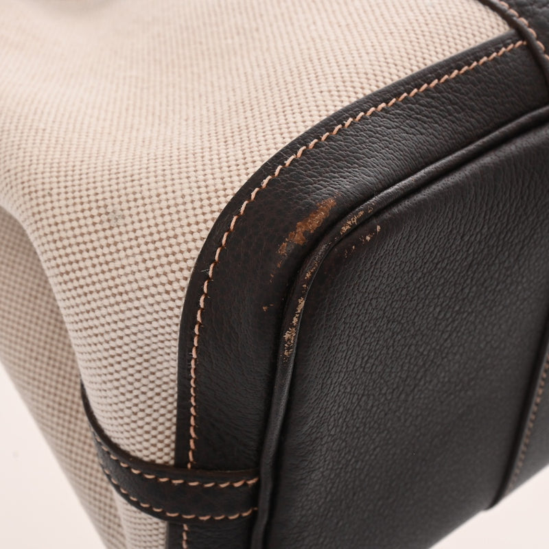 HERMES エルメス ガーデンパーティ TPM マロン □I刻印(2005年頃) レディース トワルアッシュ ブッフルスキッパー ハンドバッグ Bランク 中古 銀蔵