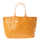 GOYARD ゴヤール サンルイ PM ヘリンボーン イエロー ユニセックス PVC トートバッグ 未使用 銀蔵