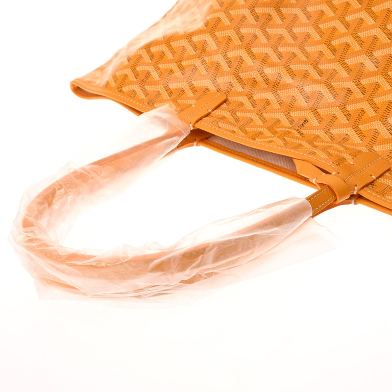 GOYARD ゴヤール サンルイ PM ヘリンボーン イエロー ユニセックス PVC トートバッグ 未使用 銀蔵