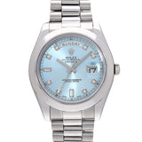 ロレックス デイデイト II 218206 ランダムシリアル アイスブルー/ダイヤモンド メンズ 腕時計 自動巻き 中古 銀蔵