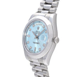 ロレックス デイデイト II 218206 ランダムシリアル アイスブルー/ダイヤモンド メンズ 腕時計 自動巻き 中古 銀蔵