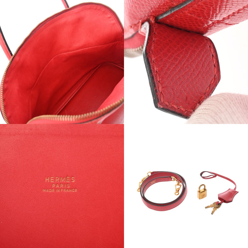 HERMES エルメス ボリード 37 2WAY ルージュアッシュ ○U刻印(1991年頃) レディース クシュベル ハンドバッグ Bランク 中古 銀蔵