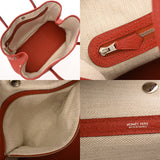 HERMES エルメス ガーデンパーティ PM ルージュデュセス □R刻印(2014年頃) レディース ネゴンダ ハンドバッグ ABランク 中古 銀蔵