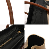 CELINE セリーヌ ラゲージ マイクロショッパー ベージュ 189793 レディース キャンバス レザー ハンドバッグ Bランク 中古 銀蔵