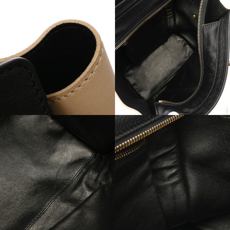 CELINE セリーヌ ラゲージ マイクロショッパー ベージュ 189793 レディース キャンバス レザー ハンドバッグ Bランク 中古 銀蔵