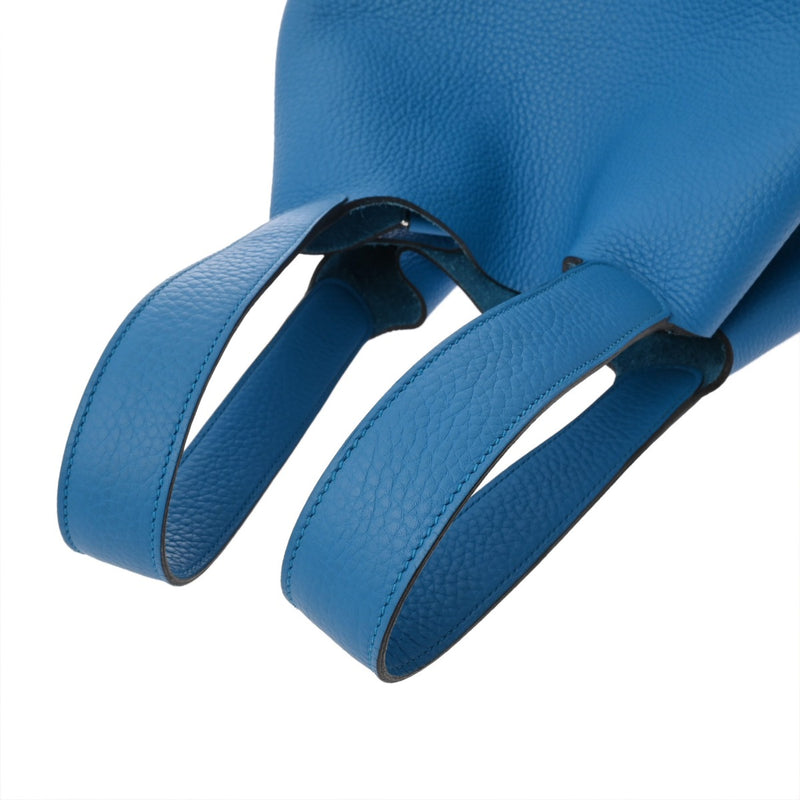 HERMES エルメス ピコタンロック GM ブルーザンジバル A刻印(2017年頃) レディース トリヨンクレマンス ハンドバッグ Aランク 中古 銀蔵