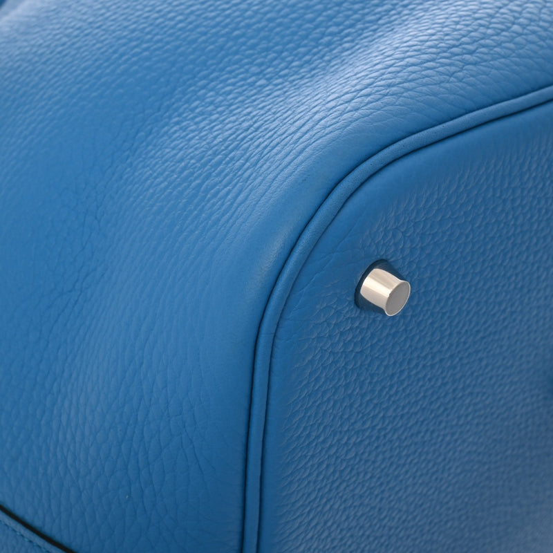 HERMES エルメス ピコタンロック GM ブルーザンジバル A刻印(2017年頃) レディース トリヨンクレマンス ハンドバッグ Aランク 中古 銀蔵
