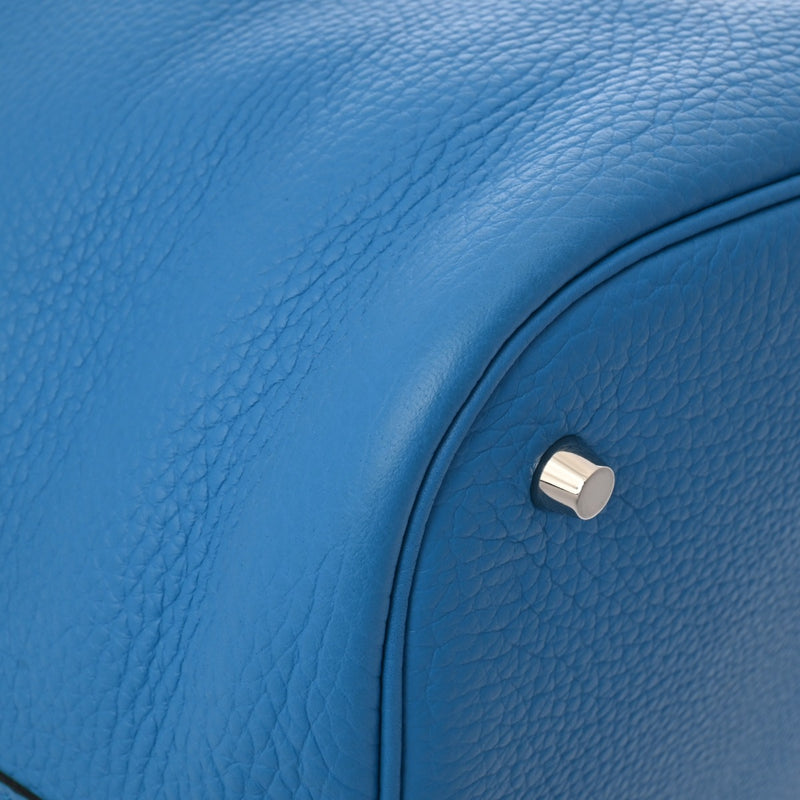 HERMES エルメス ピコタンロック GM ブルーザンジバル A刻印(2017年頃) レディース トリヨンクレマンス ハンドバッグ Aランク 中古 銀蔵